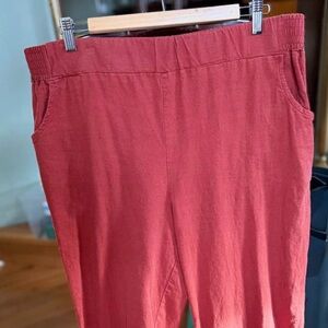 Smoking Lily Rust Colour Elsbeth Straight Leg Pants